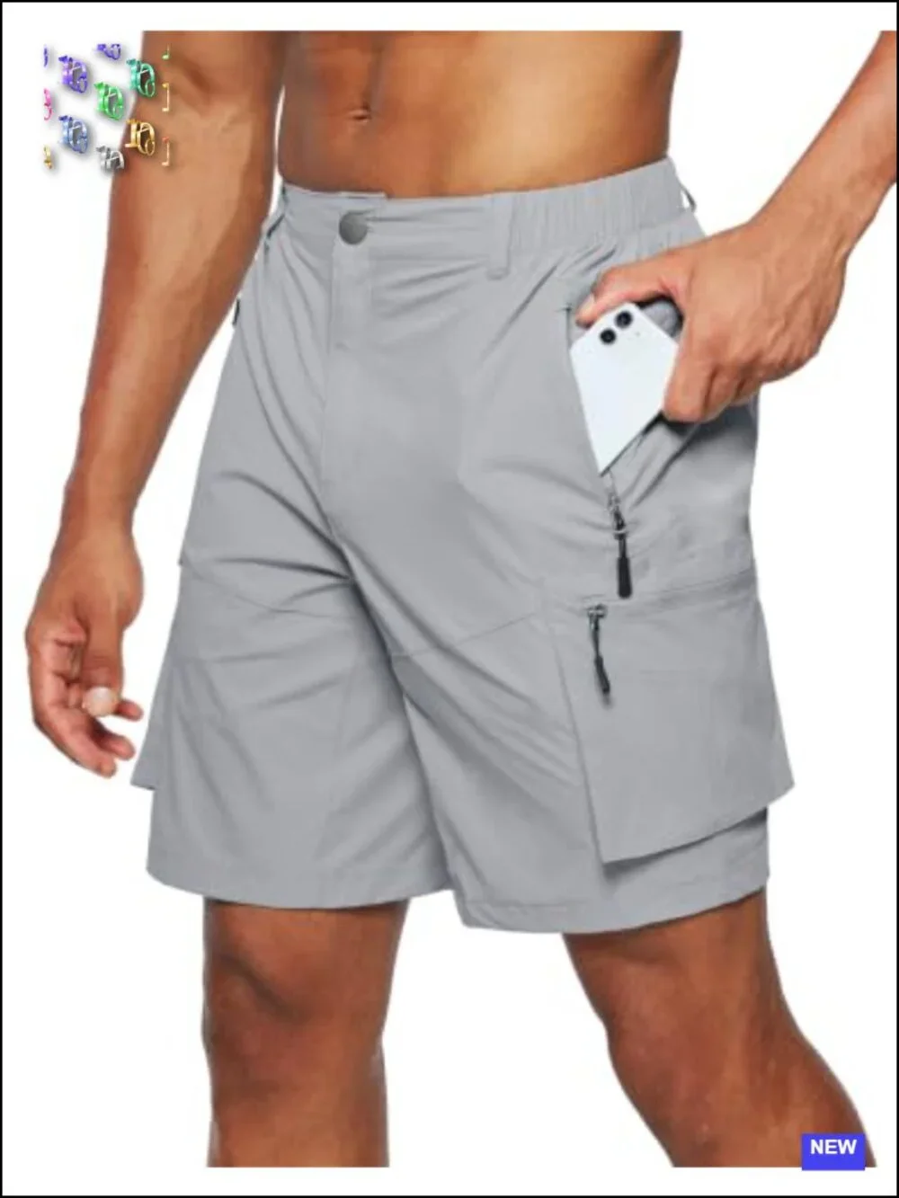 Men's Cargo Shorts Multi Pockets Lightweight Hiking Travel